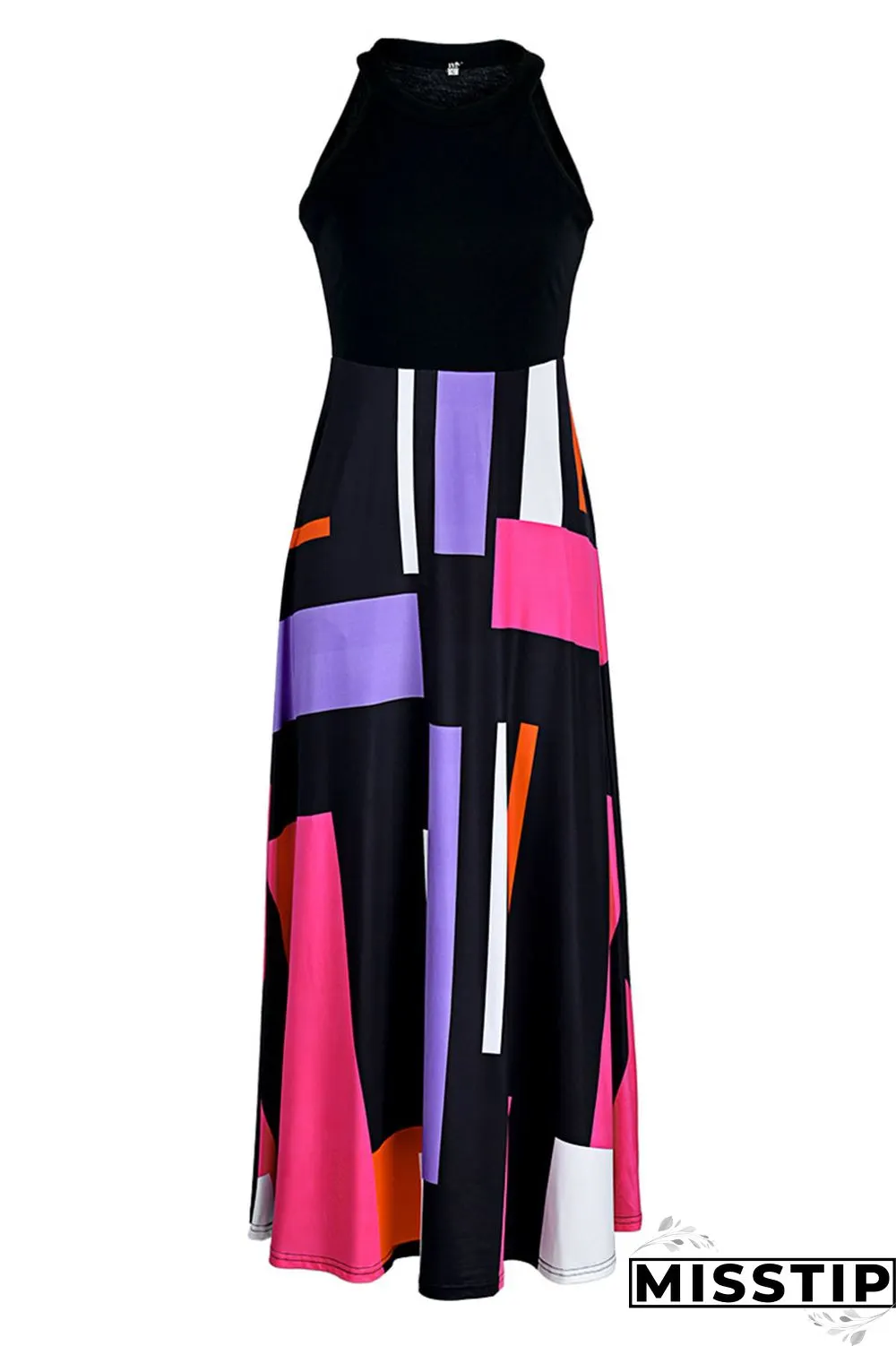 Rose Red Casual Color Lump Print Patchwork O Neck A Line Dresses