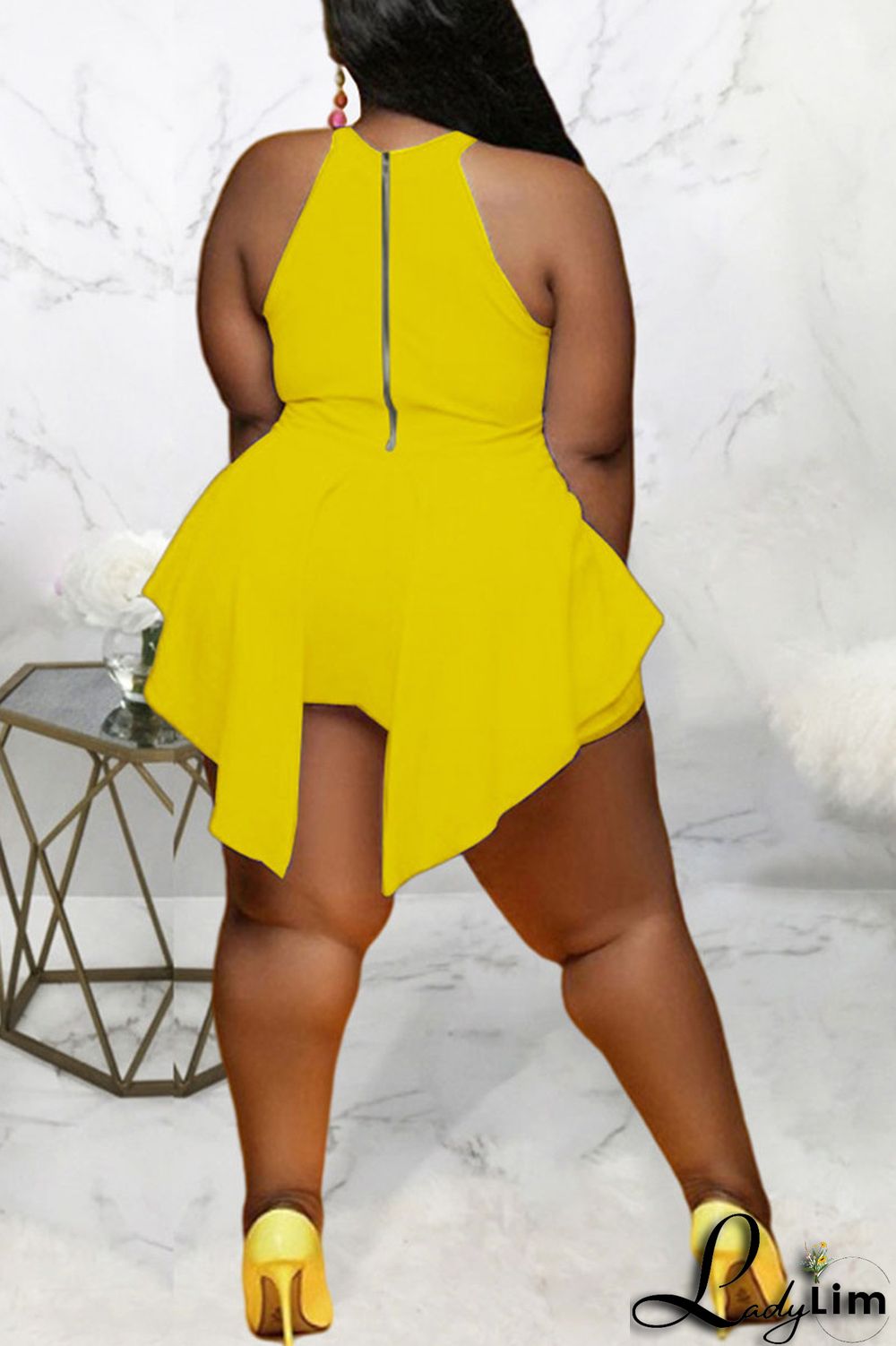 White Sexy Print Patchwork O Neck Plus Size Jumpsuits