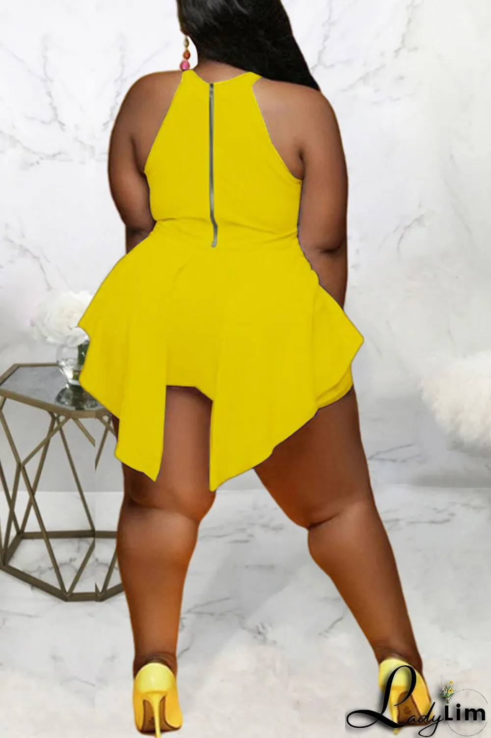 White Sexy Print Patchwork O Neck Plus Size Jumpsuits