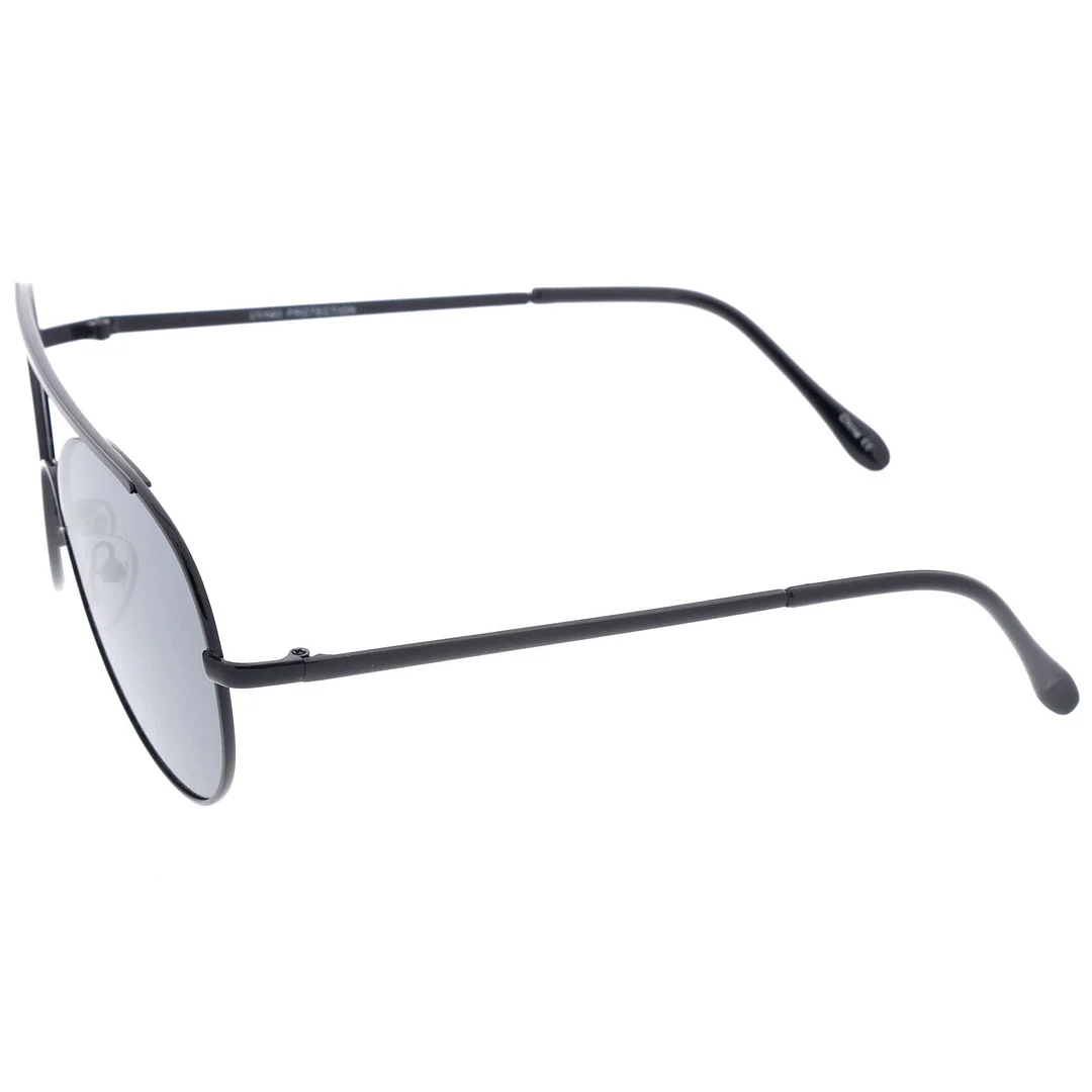 Classic Brow Bar Semi-Rimless Lens Aviator glasses 57mm