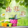 6Pcs Wolke Katze Garten Pfähle - 5d DIY Handwerk Dekoration