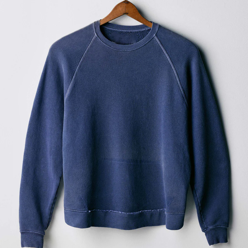 Men's 11oz Cotton/Linen Blend Crew Neck Sweatshirt