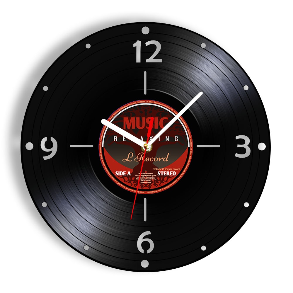 

Music Gramophone - Vinyl Record Wall Clock - Without LED, 501 Original