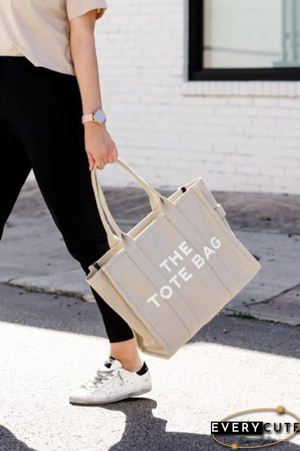 Canvas Crossbody Tote Bag