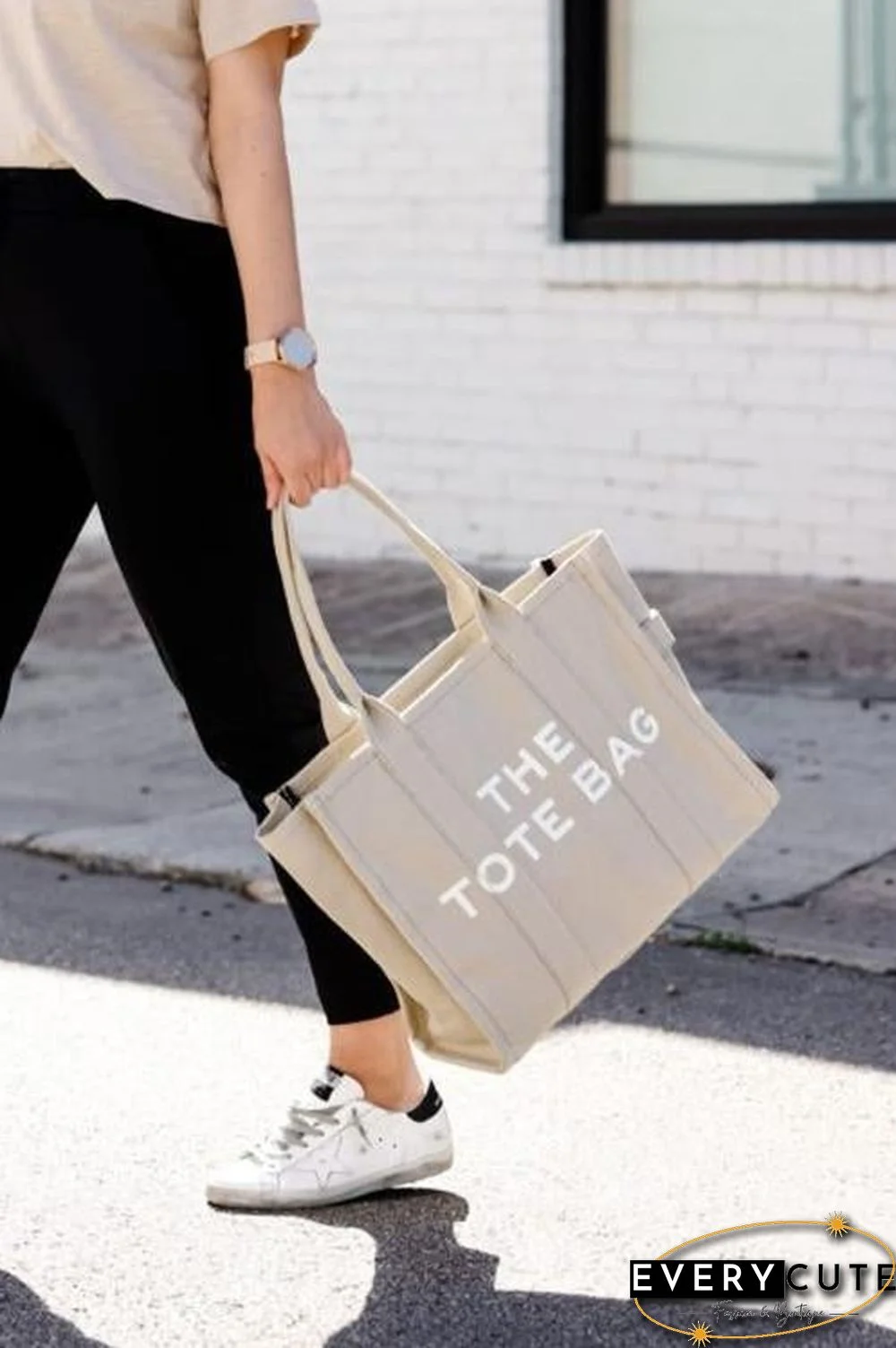 Canvas Crossbody Tote Bag