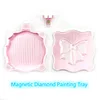 DIY Diamond Painting Tray Set with Bow Pattern, Magnetic Lid, Diamond Painting Accessories