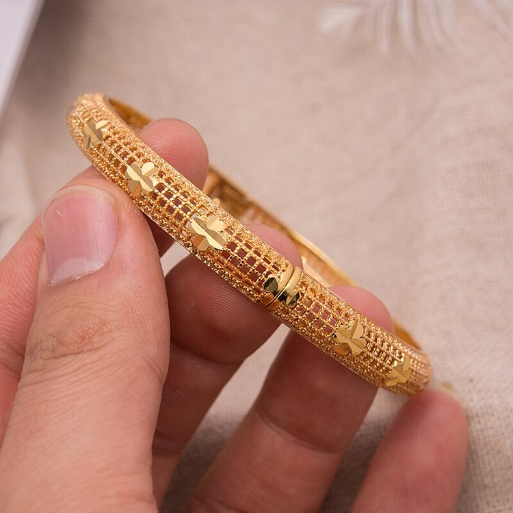Dubai Gold Color  Jewelry Bangle Bracelet for Women Girl
