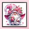 (US Only)Gnome Printed Cross Stitch Kit 40x40cm DIY 11CT Thread Art Needlework Home Decor