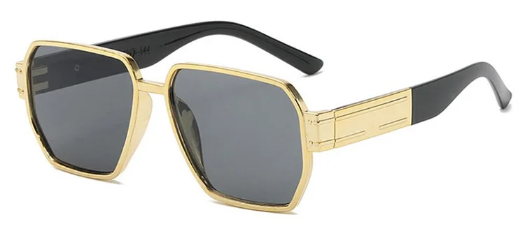 Gold Oversized Square Sunglasses Women Ins Popular Luxury Brand Irregular Clear Lens Trend Eyeglasses 2024 Sunglasses