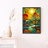 (40*60cm)Stained Glass Landscape - Full Round Drill Diamond Painting