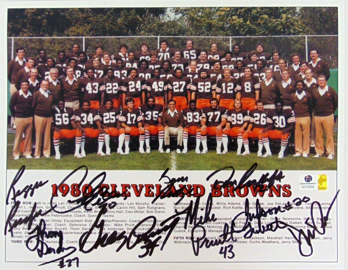 1980 Cleveland Browns Team Signed 8x10 Autographed Photo Poster painting Reprint