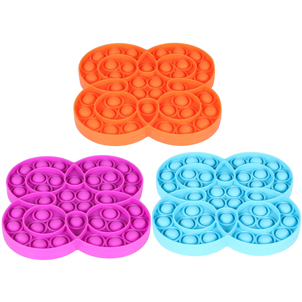 

Push Bubble Sensory Autism Squeeze Plate Shaped Silicone Stress Relief Toy, Purple, 501 Original