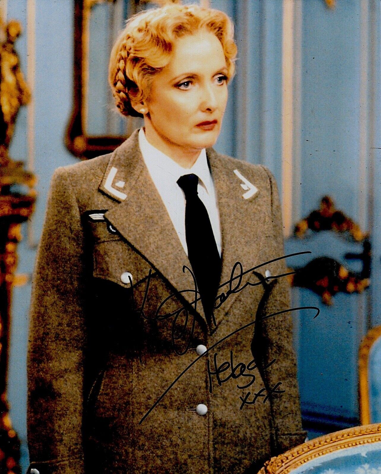 Allo Allo 8x10 comedy Photo Poster painting signed by actress Kim Hartman as Helga