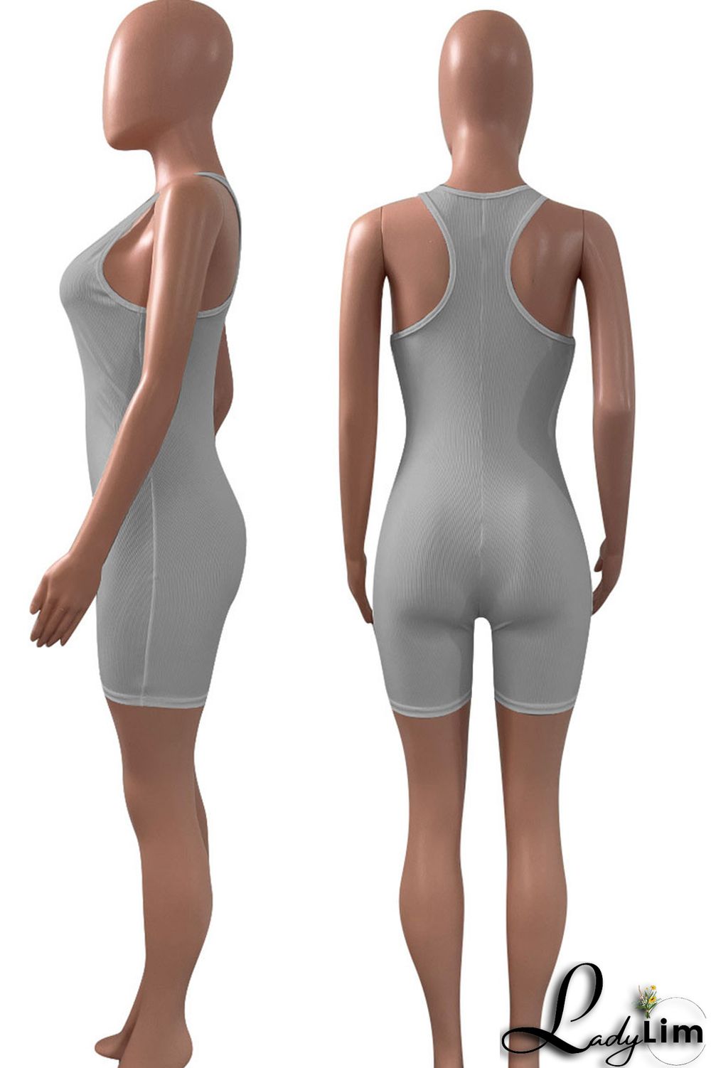 Black Casual Sportswear Solid Split Joint U Neck Regular Jumpsuits