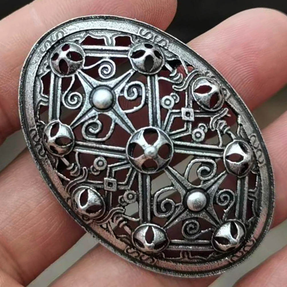 Mature Women Vintage Metal Viking Series Brooch