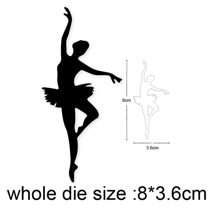 Girl Dancer Ballet Yoga Metal Cutting Dies Stencil For DIY Scrapbooking/Photo Album Decor Embossing Paper Card Making Craft Dies