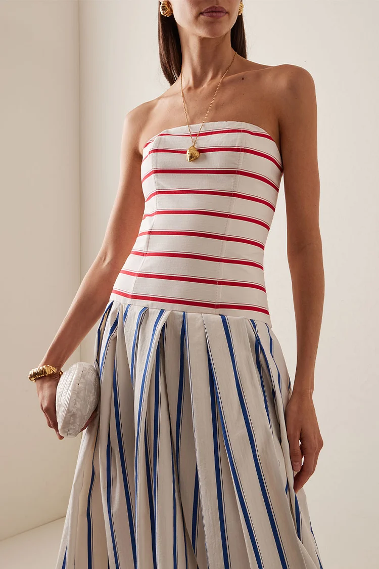 herlipto Mulch Stripe Back Ribbon Dress