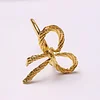 Stylish Golden Bowknot Catering Napkin Ring