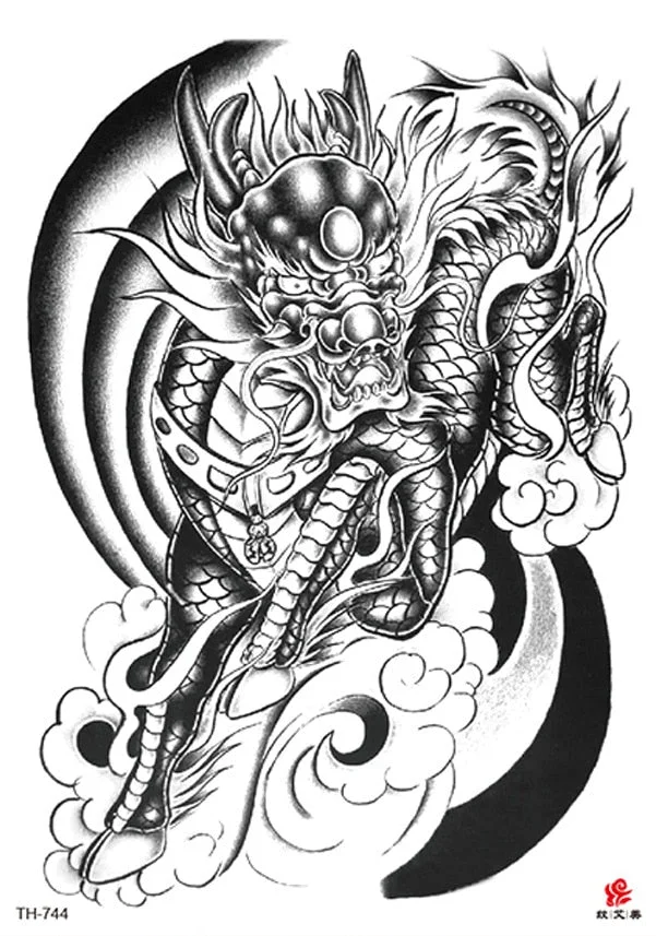 Waterproof Temporary Tattoo Sticker Wolf Crow Bird Forest Tree Black Fake Tatto Flash Tatoo Arm Leg Big Art for Women Men