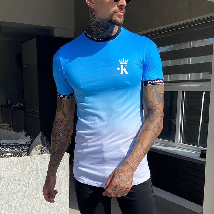 Poker Print Streamer Gradient T-shirt