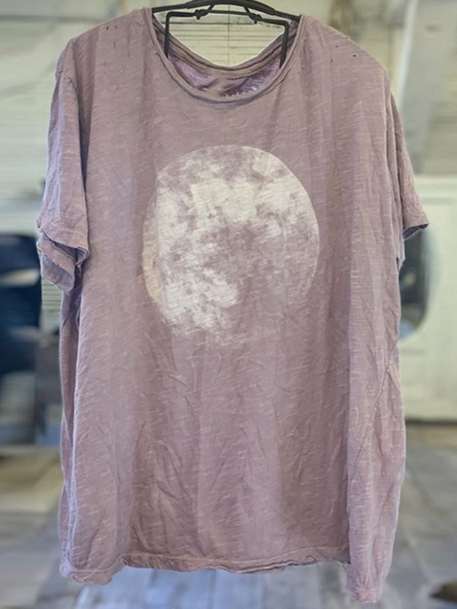 Women Loose Casual Printed Short Sleeve Top