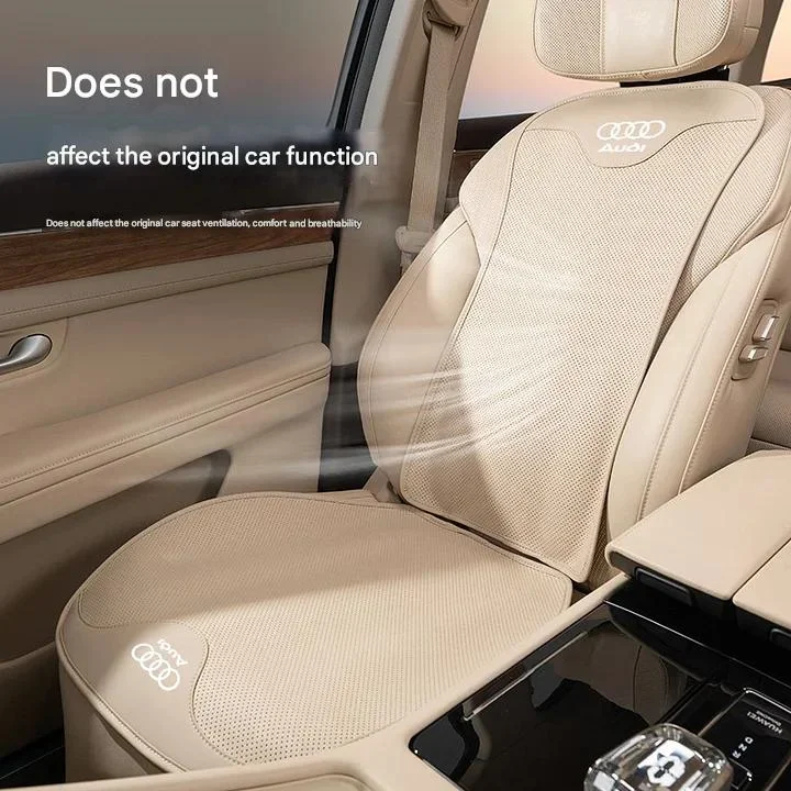 Perforated Nappa Leather Car Seat Cushion Four Seasons Seat Cushion Cover Breathable Seat Cover(Customized car models)
