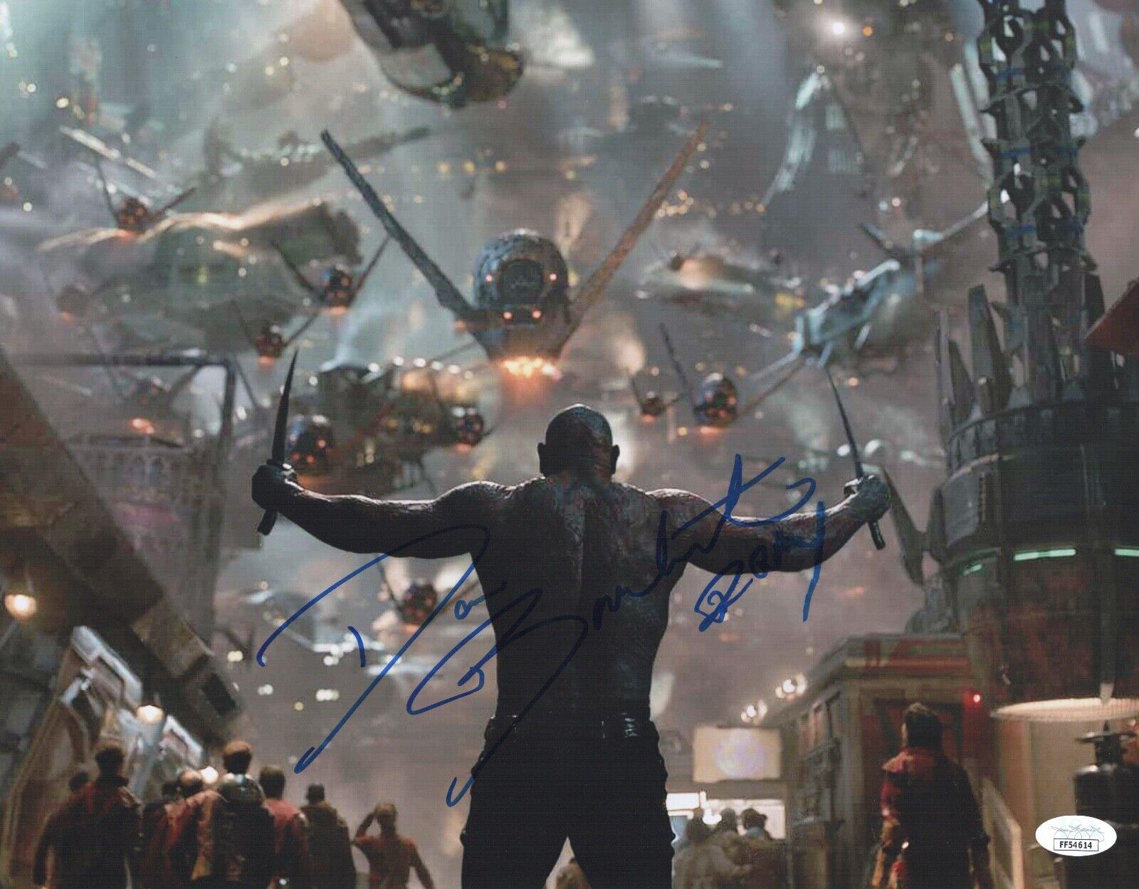 DAVE BAUTISTA Signed GUARDIANS OF THE GALAXY 11x14 Photo Poster painting Autograph JSA COA