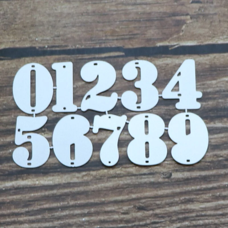 Metal Steel Cutting Dies Number Set Frame Stencils for Making Scrapbooking DIY Album Paper Embossing Cards
