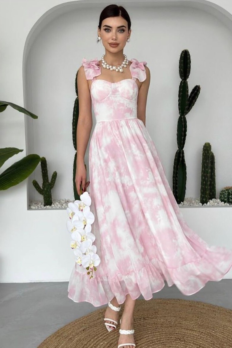 Oknass Shining Spaghetti Straps Sleeveless Long Prom Dress With Ruffles