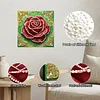 DIY Pearl Painting Red Roses for Home Decor with Frame(25x25cm)