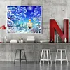 Diamond Painting -DIY Round Drill Moon Snow Church(60x50cm)