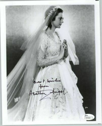 HEATHER ANGEL, ACTRESS (DECEASED) SIGNED 8X10 JSA AUTHENTICATED COA #N44600