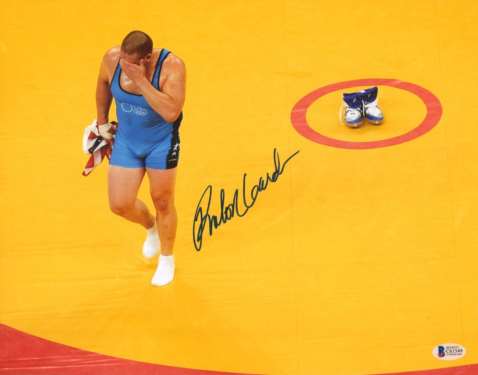 Rulon Gardner Signed 11x14 Photo Poster painting BAS COA 2000-04 Olympic USA Retirement Picture