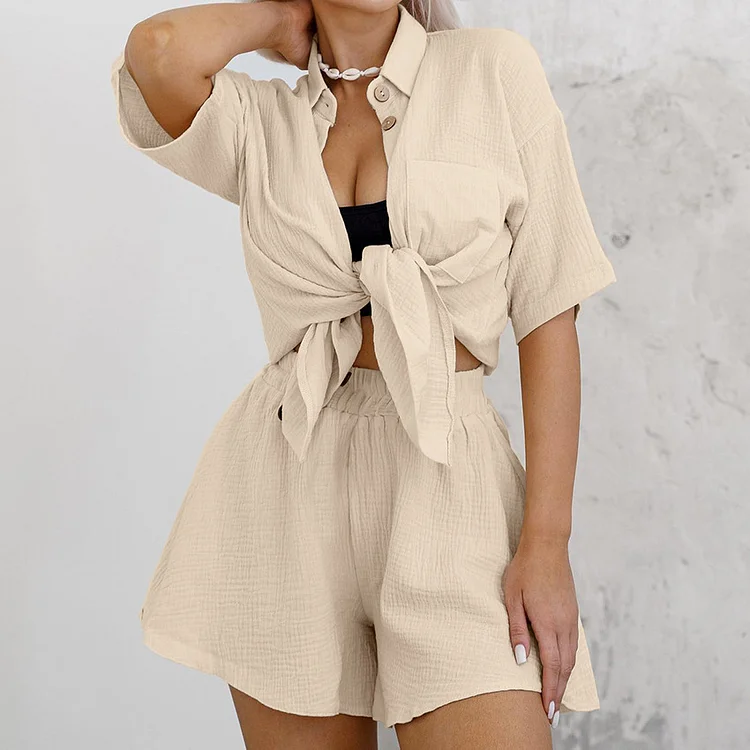 Ladies Cotton And Linen Set