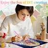 Praying Woman DIY Linen Diamond Painting Tote Bag for Adults Women Gift