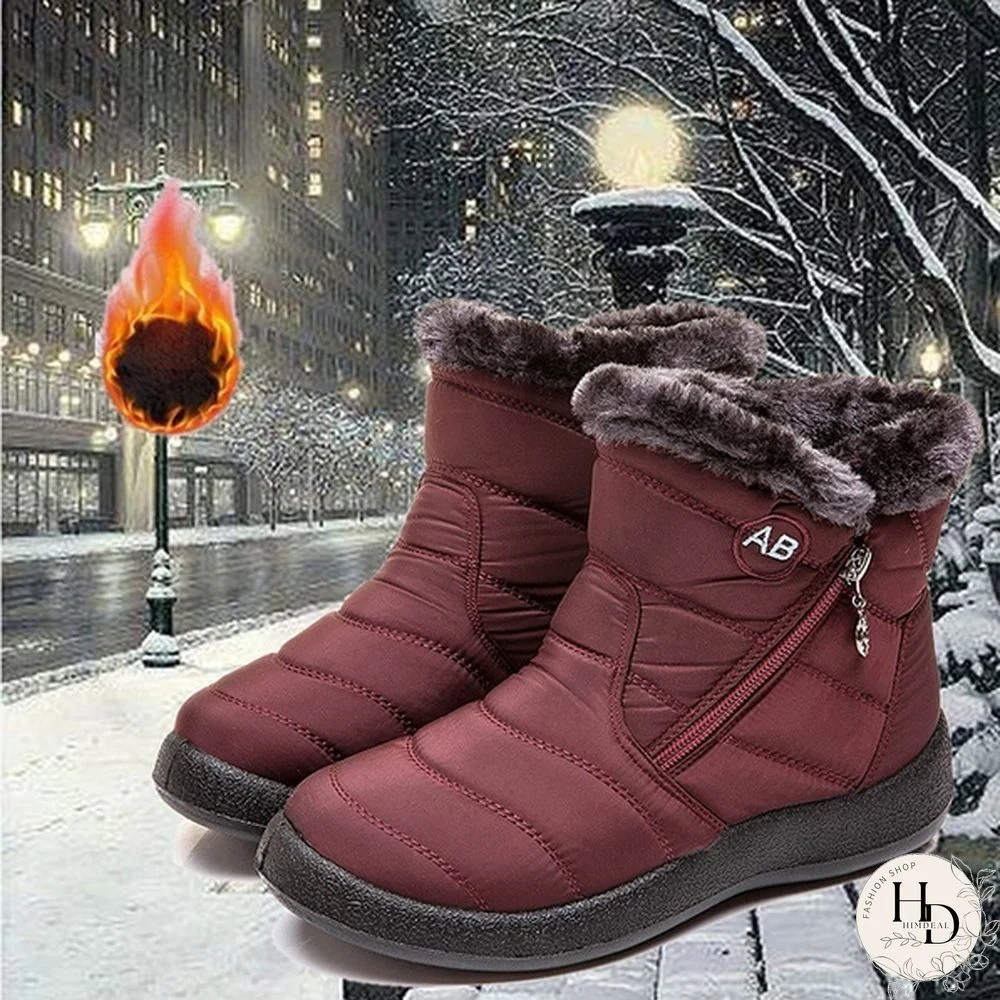 Women's Warm Waterproof Snow Boots Winter Non-slip Short Boots
