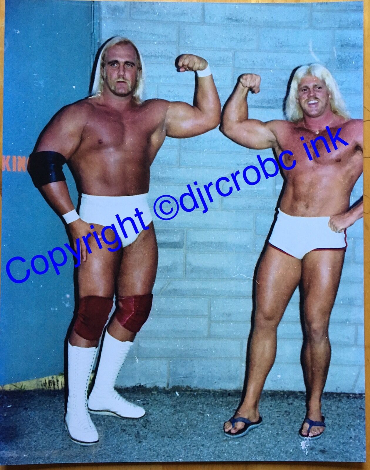 Hulk Hogan Brutus Beefcake 11x14 Rare Wrestling Photo Poster painting WWF WWE 70s 80s NWA AWA