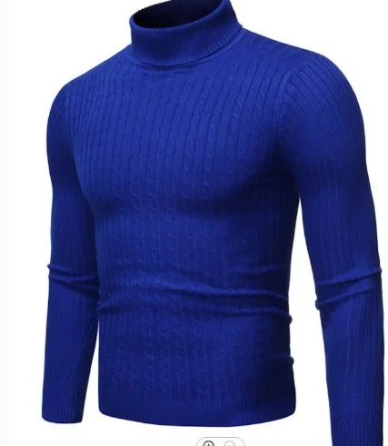 BrosWear Turtleneck Solid Color Pullover Top Sweater