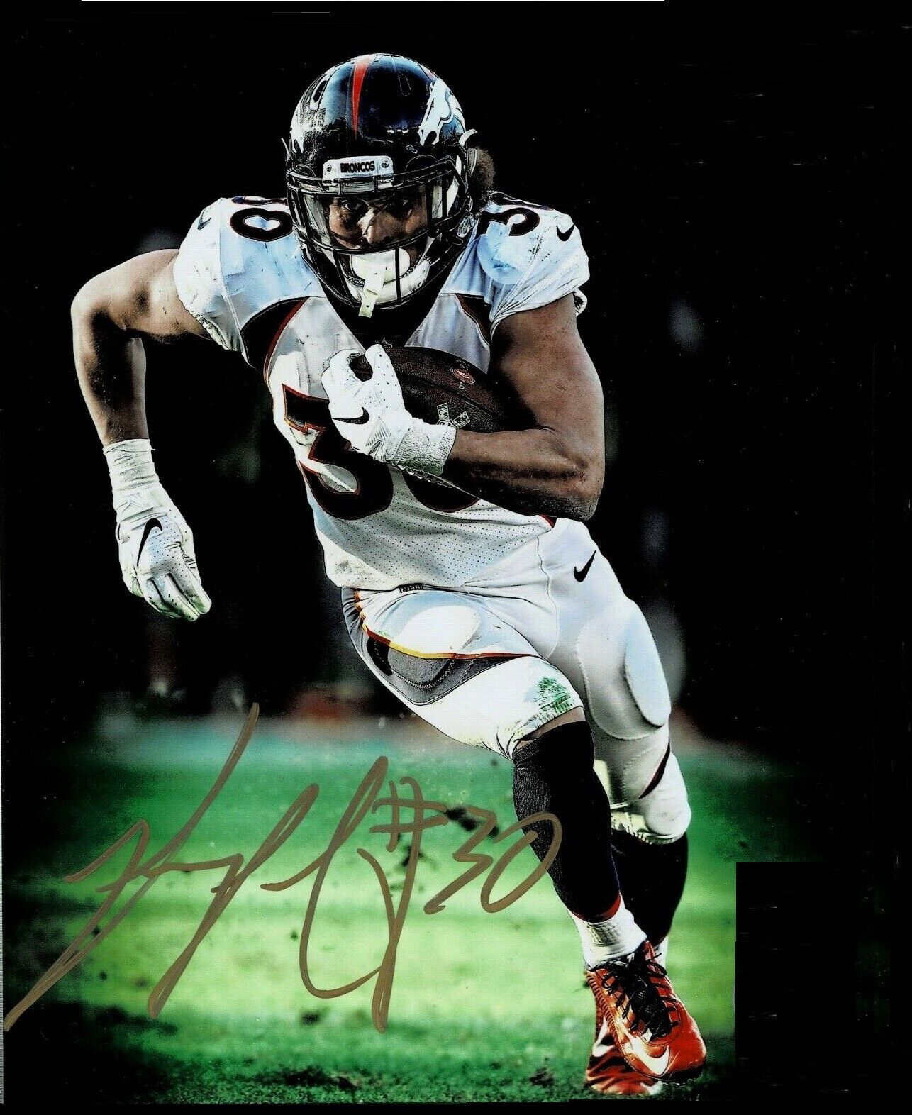 Phillip Lindsay Autographed Signed 8x10 Photo Poster painting ( Broncos ) REPRINT