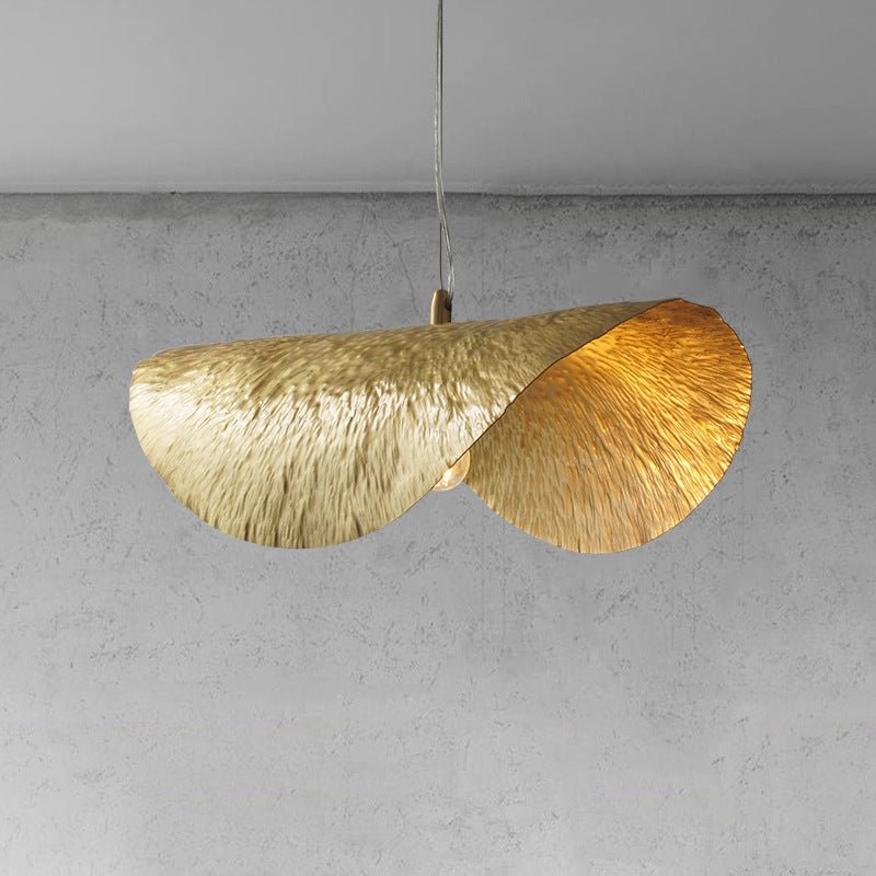 Design Lotus Leaf Metal Pendant Light Fixture For Dinning Room