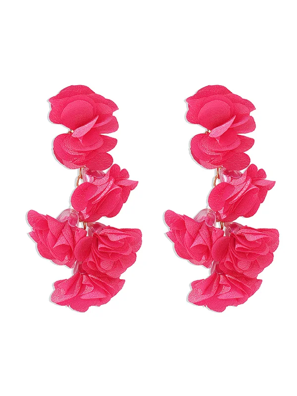 Flower Shape Drop Earrings Earrings Accessories