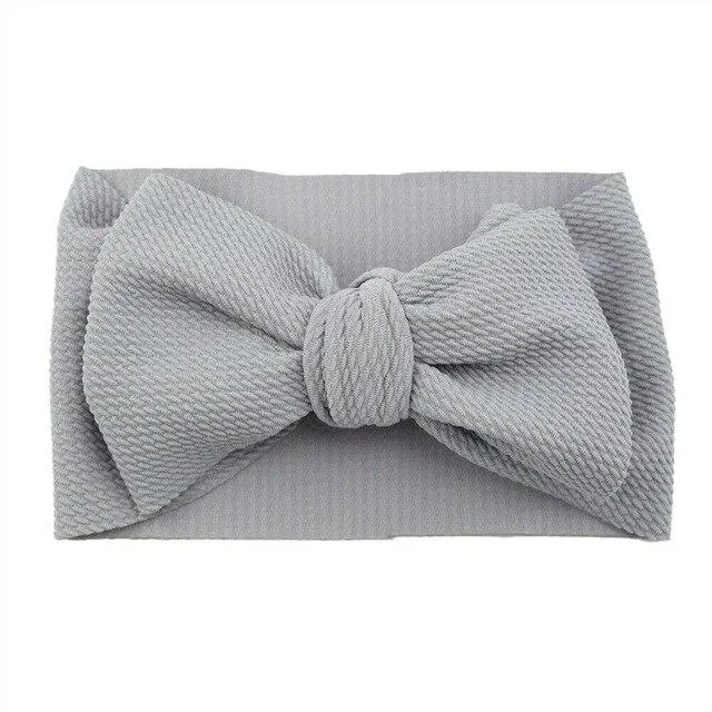 2019 Baby Accessories  Toddler Girls Boys Kids Baby Solid Bow Hairband Headband Stretch Turban Knot Head Wrap Kids Props Gifts