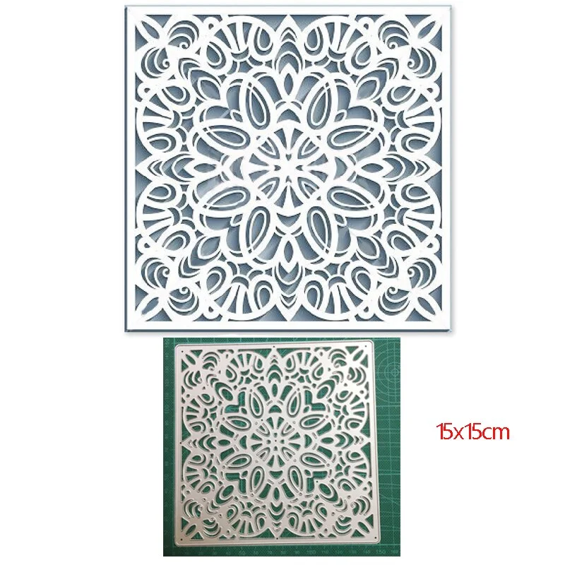 Craft Metal Cutting Dies Cut Die Mold Lace Background Frame Decoration Scrapbooking Dies Knife Mould Blade Punch Stencils Dies