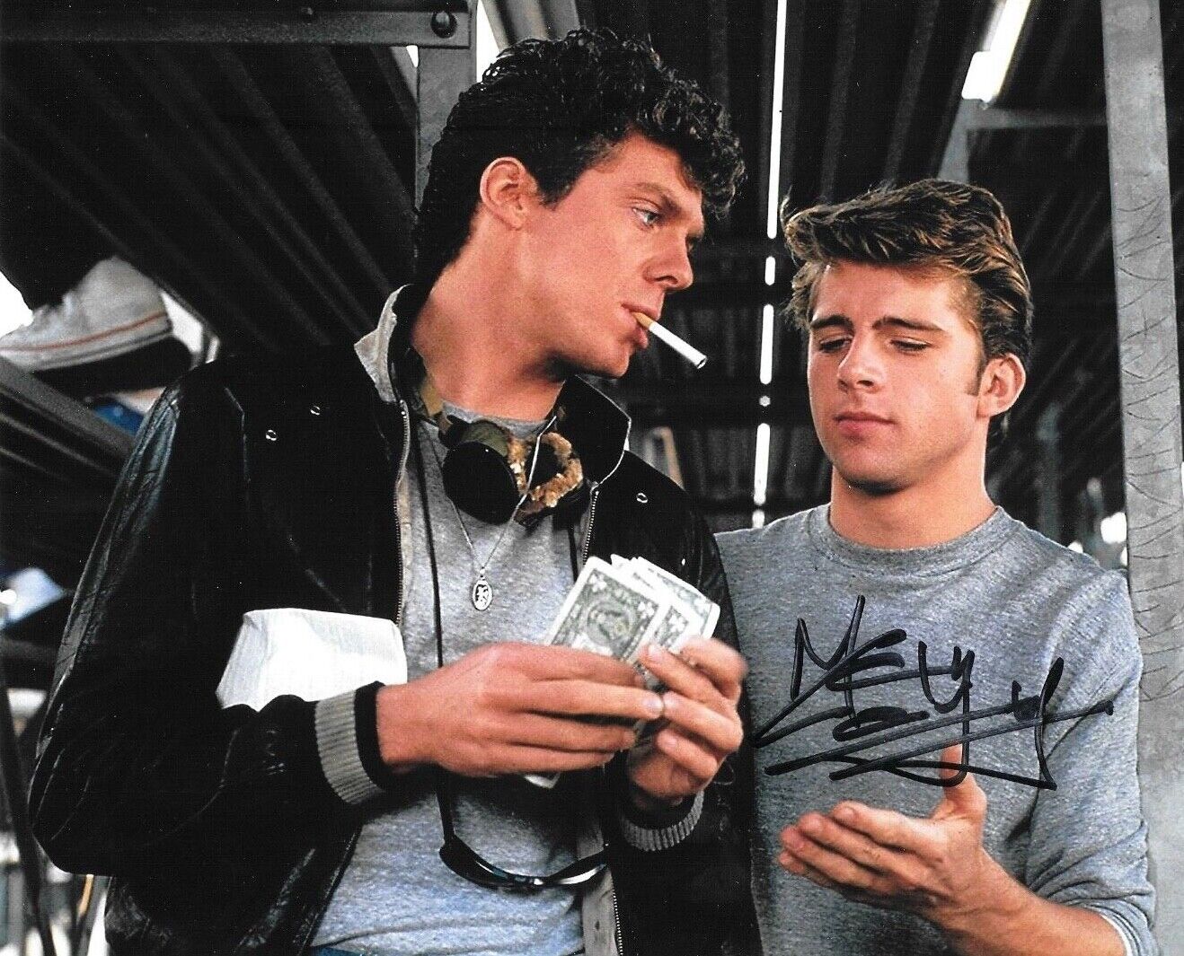 * MAXWELL CAULFIELD * signed 8x10 Photo Poster painting * GREASE 2 * COA * 2