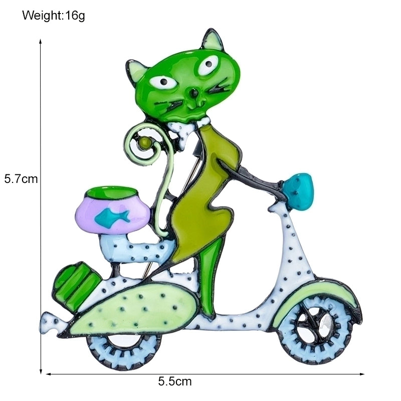 Cute Cartoon Cat Alloy Brooches