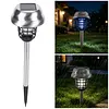 2PCS Solar Powered Lighting Mosquito Repellent Lamp with Ground Stake Waterproof Mosquito Killer for Backyard Patio Garden Lawn Pathway Camping