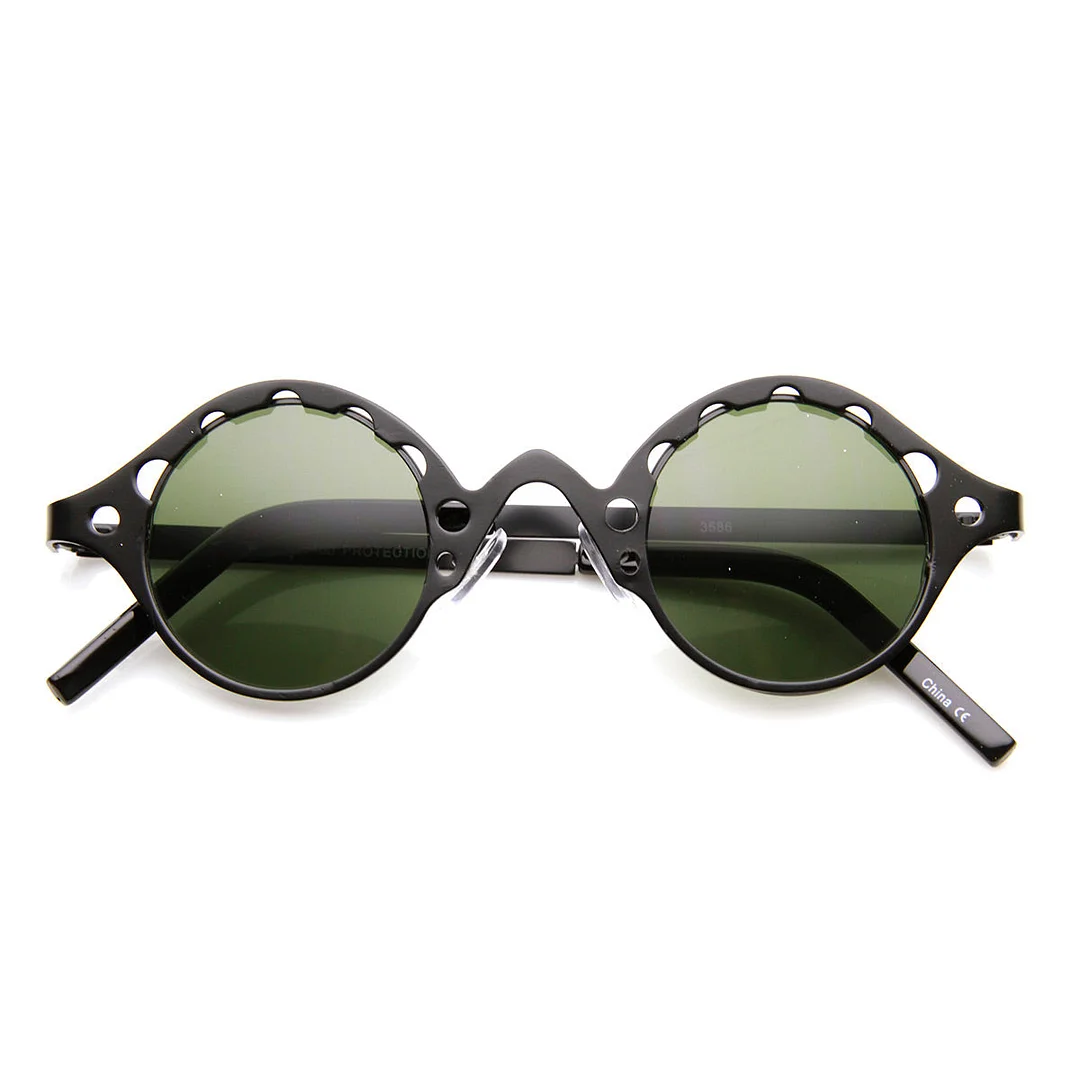 Full Metal Unique Retro Steampunk Fashion Round glasses