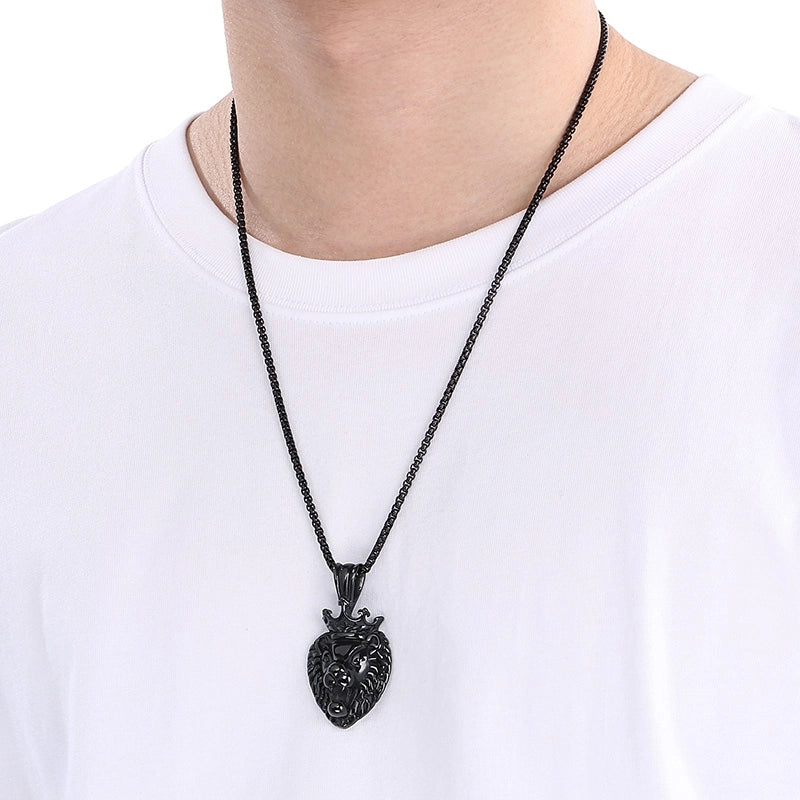 1 Piece 304 Stainless Steel 18K Gold Plated Lion’s Head Pendant