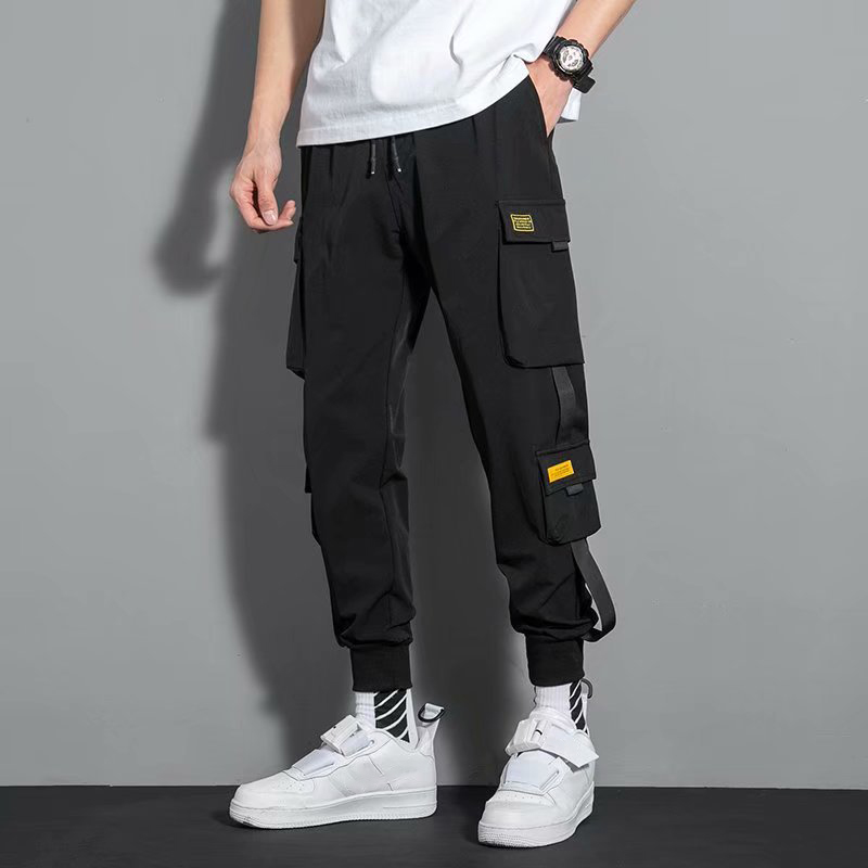 Techwear Functional Dual-pocket Webbing Leggings Cargo Pants / TECHWEAR CLUB / Techwear