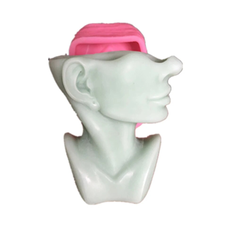 Creative Human Face Vase Mould DIY Concrete Silicone Flower Pot Mold Cement Planter Resin Craft Tools Desk Home Decoration Arts